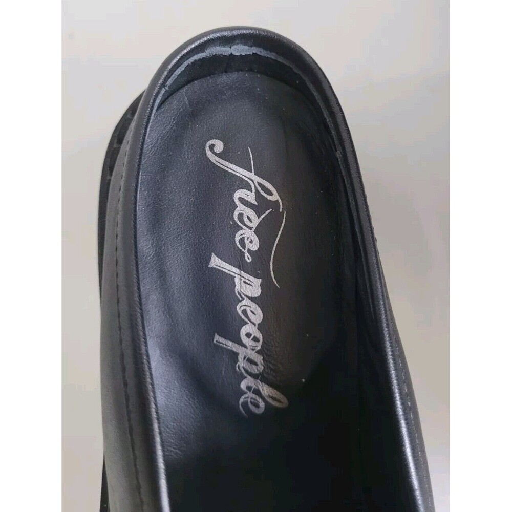 Free People Lyra Link Women's Black Loafer Platform Chunky Mules Size 39.5 - Picture 7 of 10
